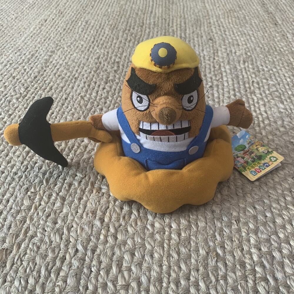 NWT Sanei Animal Crossing New Leaf Sonny Mr. Resetti 6.5" Plush Japan 2012 NEW
